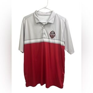 Antigua UGA National Champions Polo Men’s Large Gray Red Georgia Bulldogs
